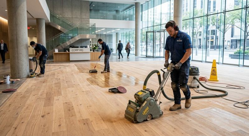 Our team working on Wood Floor Service projects in Perrysburg, OH