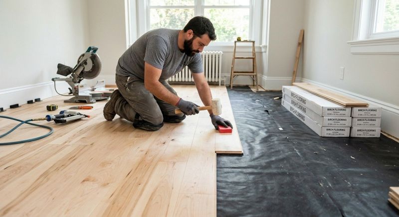 Birch Floor Installation in Perrysburg, OH