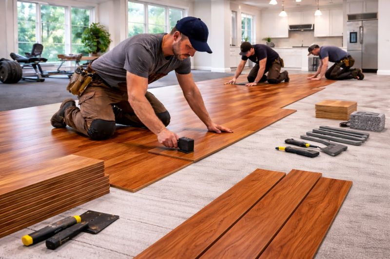 Cherry Floor Installation in Perrysburg, OH
