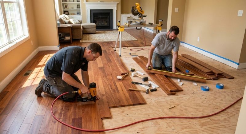 Cherry Floor Installation in Oak Harbor, OH