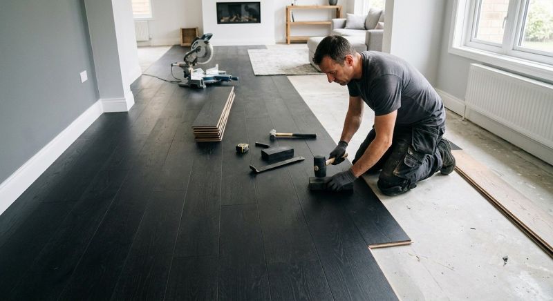 Dark Wood Floor Installation in Perrysburg, OH