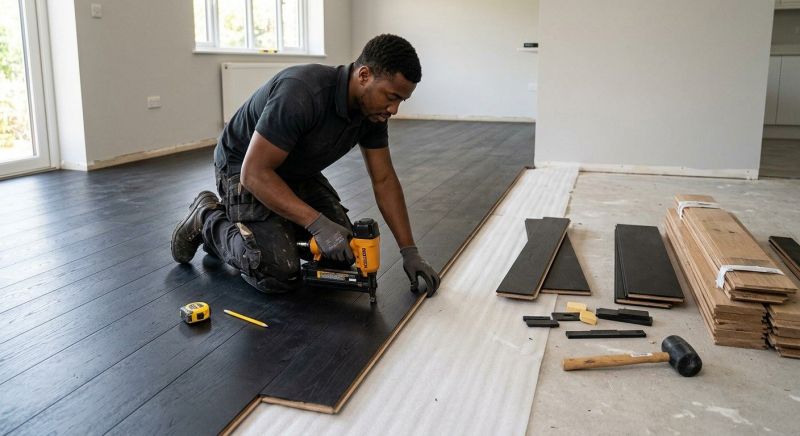 Dark Wood Floor Installation in Perrysburg, OH