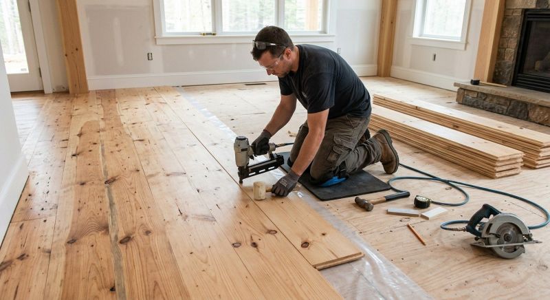 Pine Floor Installation in Perrysburg, OH