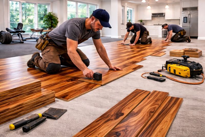 Teak Flooring Installation in Perrysburg, OH