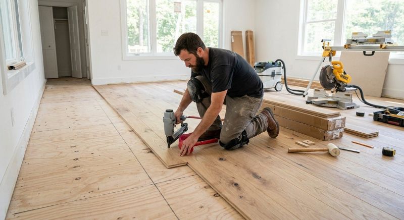White Oak Floor Installation in Perrysburg, OH