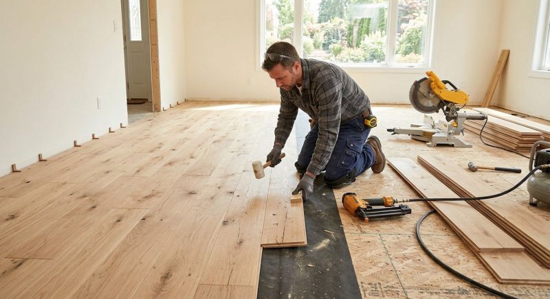 White Oak Floor Installation in Perrysburg, OH