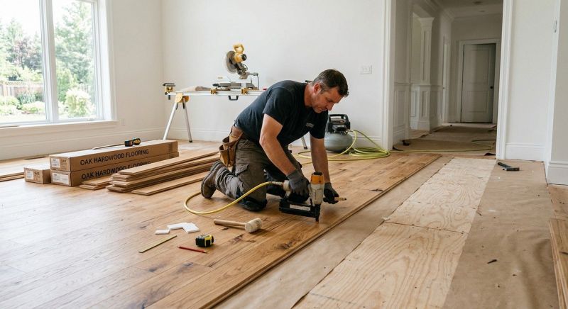 White Oak Floor Installation in Perrysburg, OH