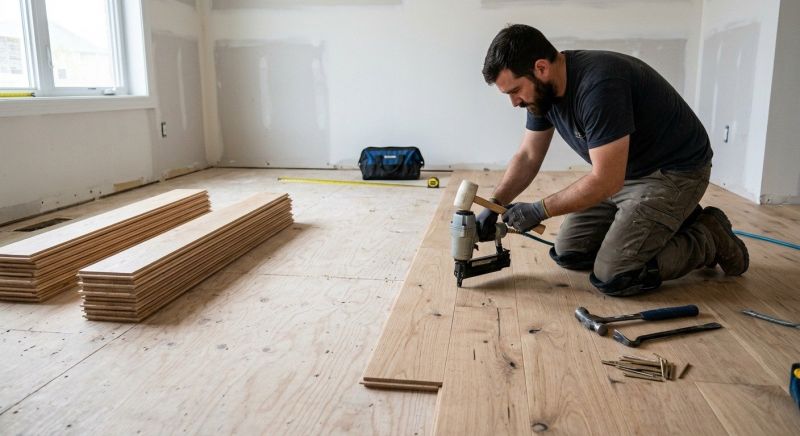 White Oak Floor Installation in Perrysburg, OH